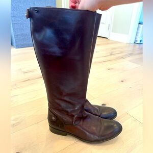 Frye Women Brown Leather Riding Boots